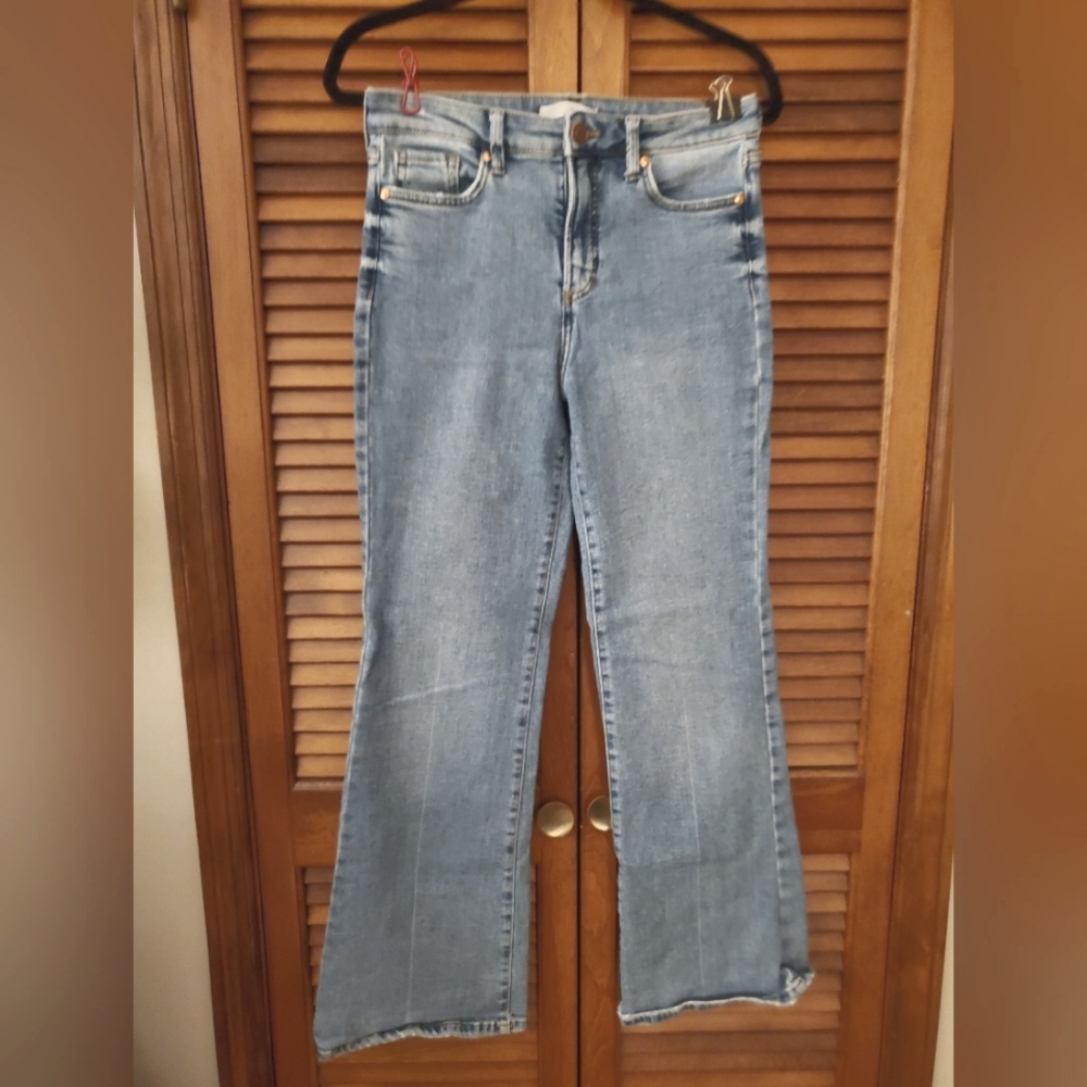 High rise flare leg jeans